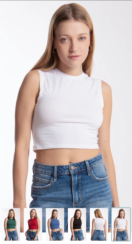 Crop Top Sin Mangas